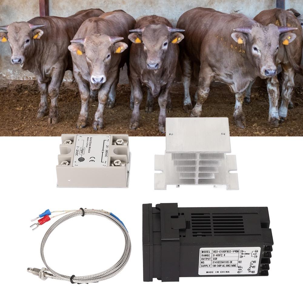 1 Set 25A Temperature Control Set Type K Thermocouple Smart Thermostat Thermostat Kit Oven