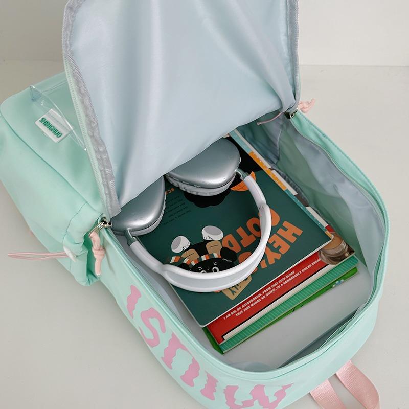 School Bag New College Style Fresh and Sweet Dopamine Candy Color Transparent Bar Junior High School Backpack