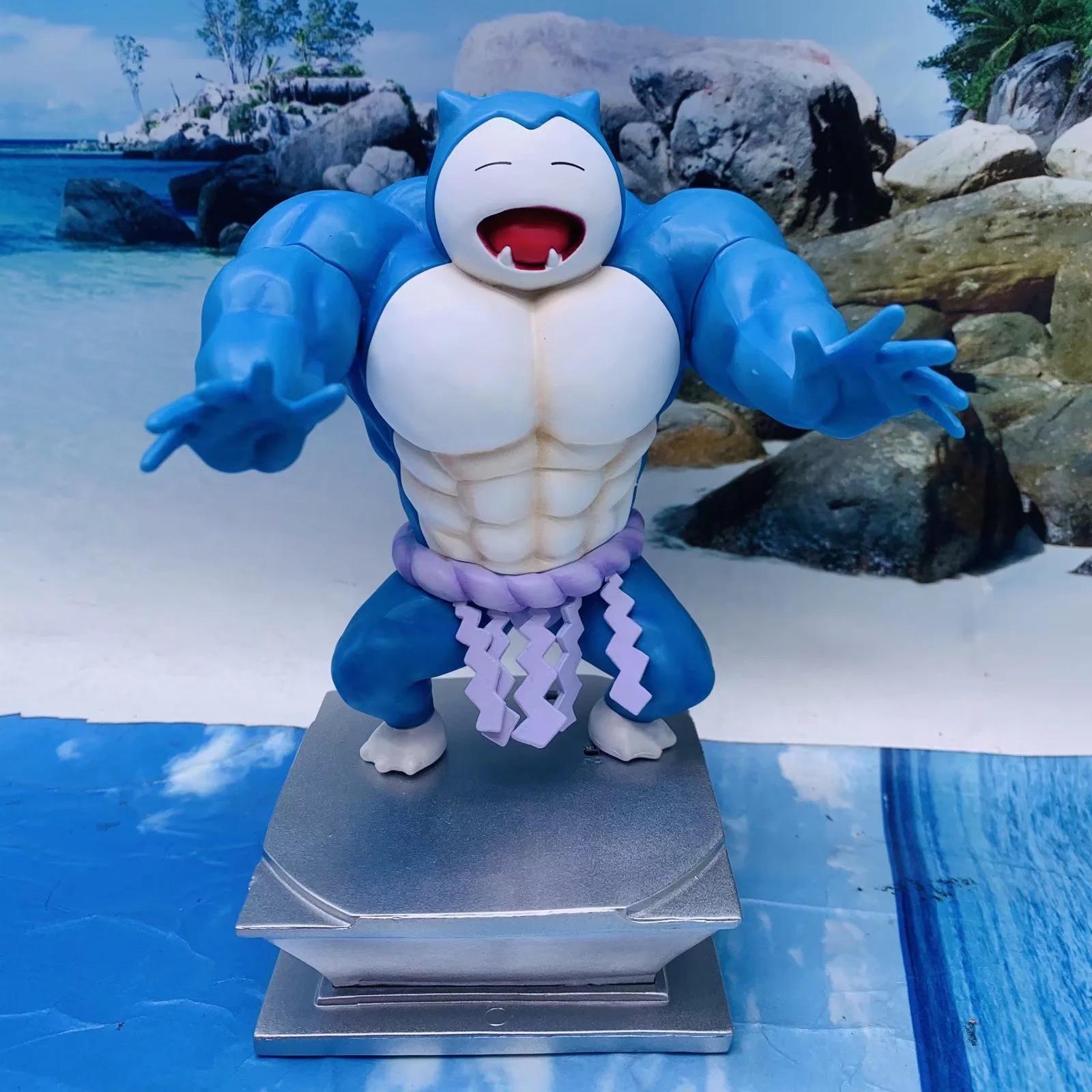 

15-20cm Pokemon Figures Fitness Muscle Snorlax GK Cartoon Figure Doll Decoration Model Toys