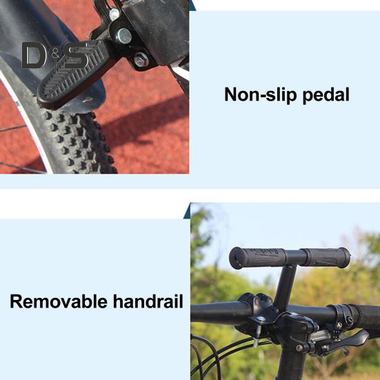 1 Set Kids Bike Seat Front Mounted Bike Seat Handlebar Foot Pedal Detachable Toddler Child Road Mountain Bicycle Front Seat Bike Accessories