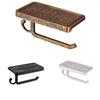 Aluminum Paper Roll Rack Vintage Style Carved Floral Design Toilet Paper Towel Holder Rustproof Wall Mounted