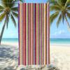 Populaire gestreepte bedrukte strandlaken Sneldrogend Zandvrij Volwassen Zwem Bad Handdoek Microvezel Handdoek