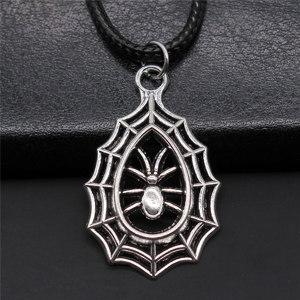 Cute Animal Pendant Necklace Black Leather Chain Rabbit Tiger Deer Elephant Fox Dinosaur Sea Turtle Pendant Necklace