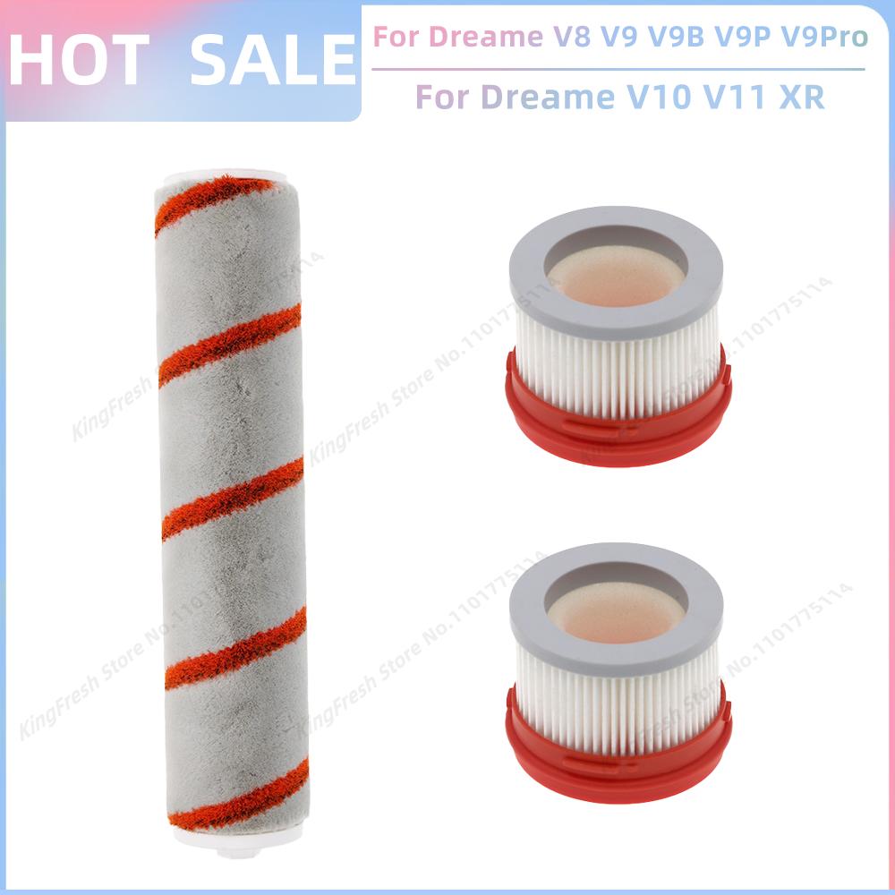 Fit For Dreame V9 V10 V11 V8 V9B V9P V9Pro XR Wireless Handheld Vacuum Cleaner Parts Main Roller Mites Removal Brush HEPA Filter