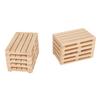 10pcs Rectangle Mini Pallet Coasters DIY Hand Polished Drink Coasters Wooden Coasters  For Office