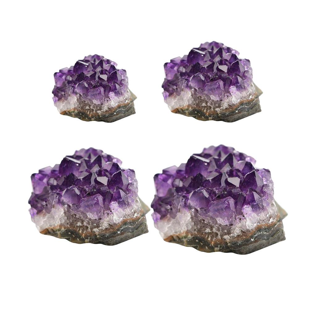 Natural Amethyst Geode Druzy Cluster Specimen Gem Spiritual Lucky Amethyst Bookends Crystal Agate Stone Rocks