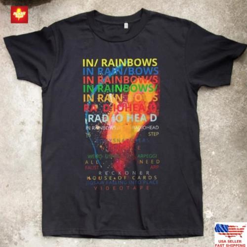 Radiohead In Rainbows Album T-Shirt Unisex Schwarzes T-Shirt S-5XL Vintage Konzertshirt