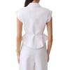  European and American Amazon Women's New V-Neck Short Sleeve Thin Belt Waist Cardigan High Waist Wide Leg Pants Temperament Set