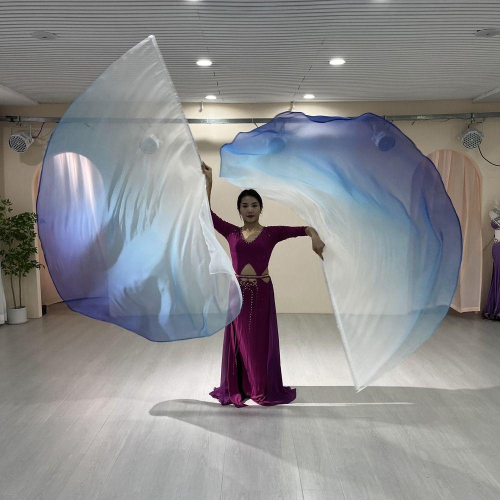 with Telescopic Sticks Belly Dance Accessories Props Scalable Rods Colorful Scarves Flag