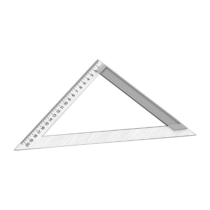 Stainless Steel Triangles Ruler 150mm/200mm/300mm Measuring Tool Protractors for Engineers Architects Students Enthusiasts
