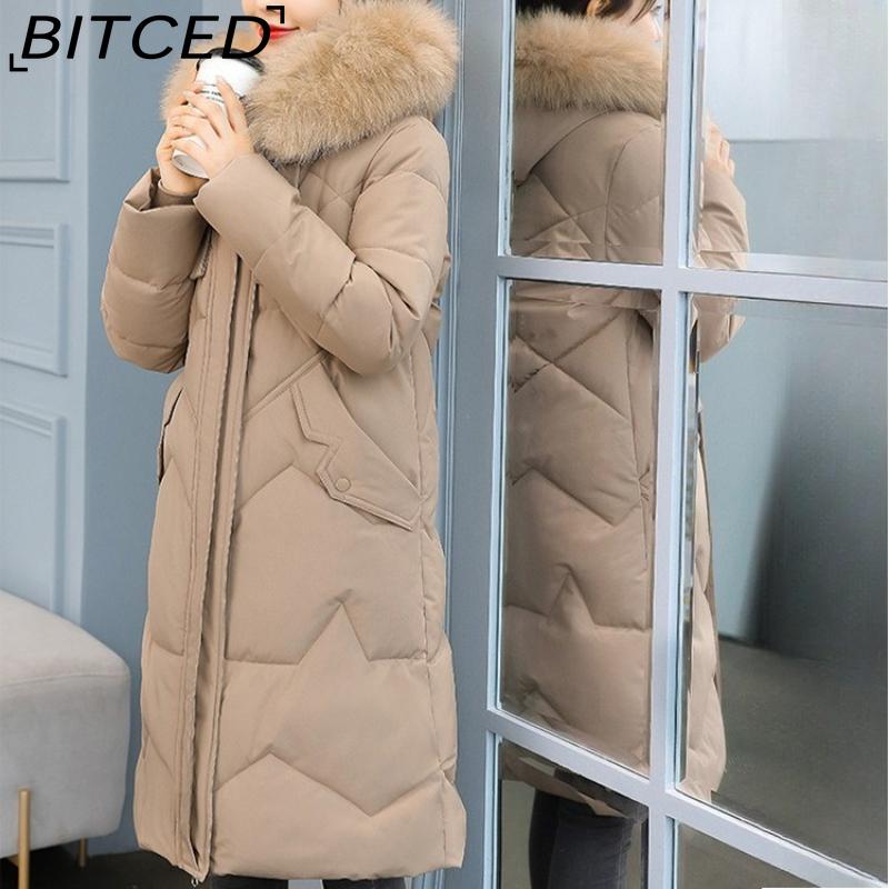 BITCED Women's Padded Coat - Plus Size, Mid-Length Winter Jacket