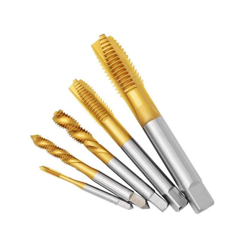TiN-Coated Spiral Machine Tap Set: M2.5-M22