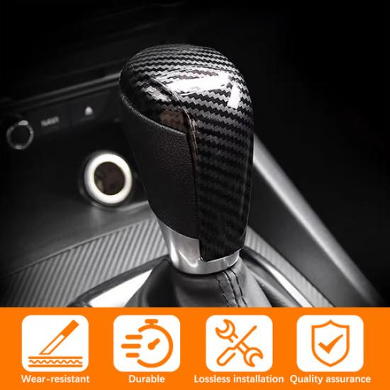 For Mazda CX-5 2017- ABS Carbon Fiber Central Console Gear Shift Knob Trim