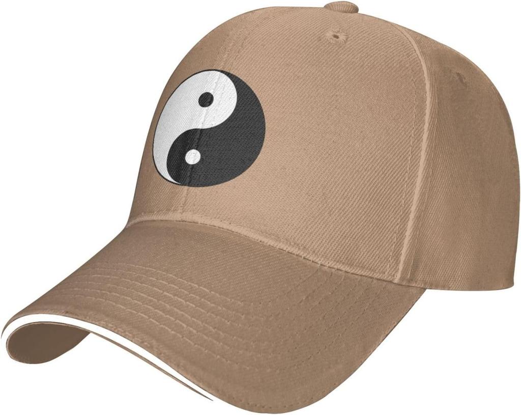 Yin Yang Baseball Cap Adjustable Polyester Casual Sun Protection Baseball Hat for Adults