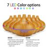 Seven-Color Ultrasonic Wood Grain 300ML Aroma Humidifier for Home, Office, or Bedroom