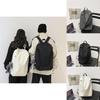 Simple Solid Color Large Capacity Student Leisure Backpack For Daily Use