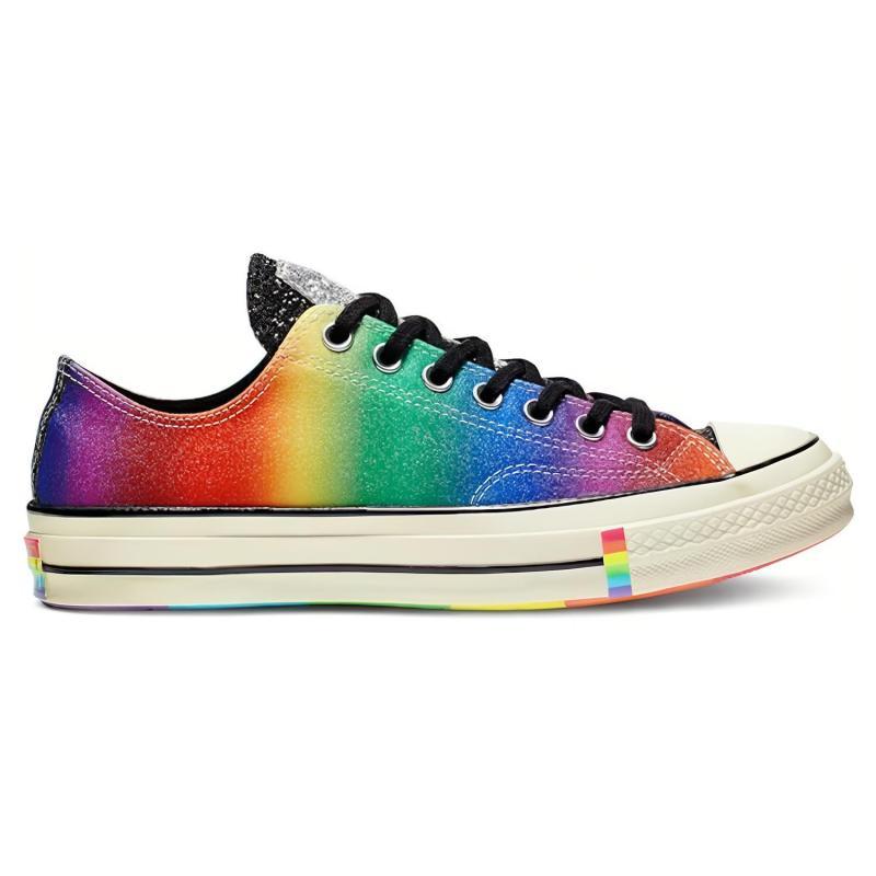 Converse Chuck Taylor All Star 1970s Pride Low-Top Canvas Shoes Unisex Red, Yellow and Blue