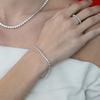 BE/GINS [925 Silver]BB BEZEL TENNIS BRACELET 2.5