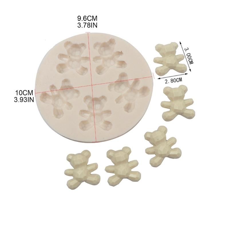Silicone Mold Chocolate Diamonds Bear Fondant Cake Candy Soap Moulds DIY Baking Decorating Tools for Dessert Cake