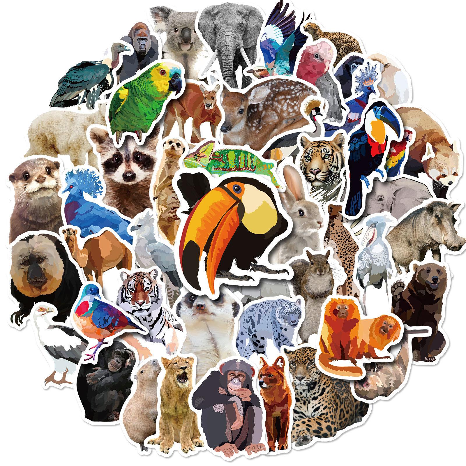 

200 realistic animal stickers natural animal graffiti stickers notebook skateboard suitcase waterproof stickers
