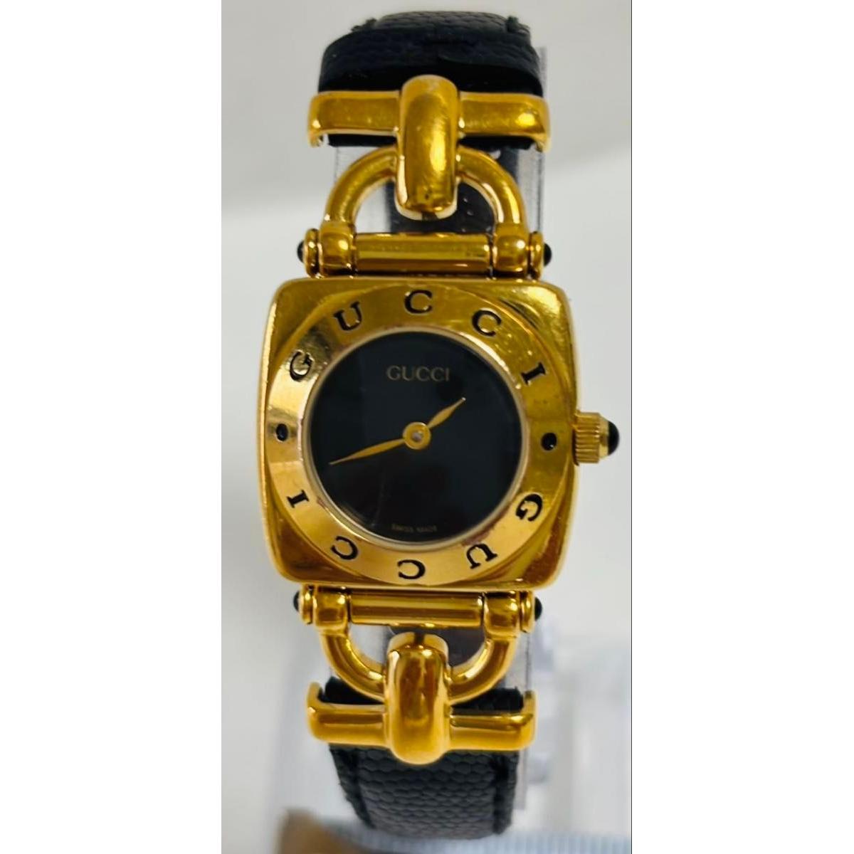 Used GUCCI Gucci 6300L Horse Bit GOLD BLACK Gold Color Ladies Operation OK WORKING Operation