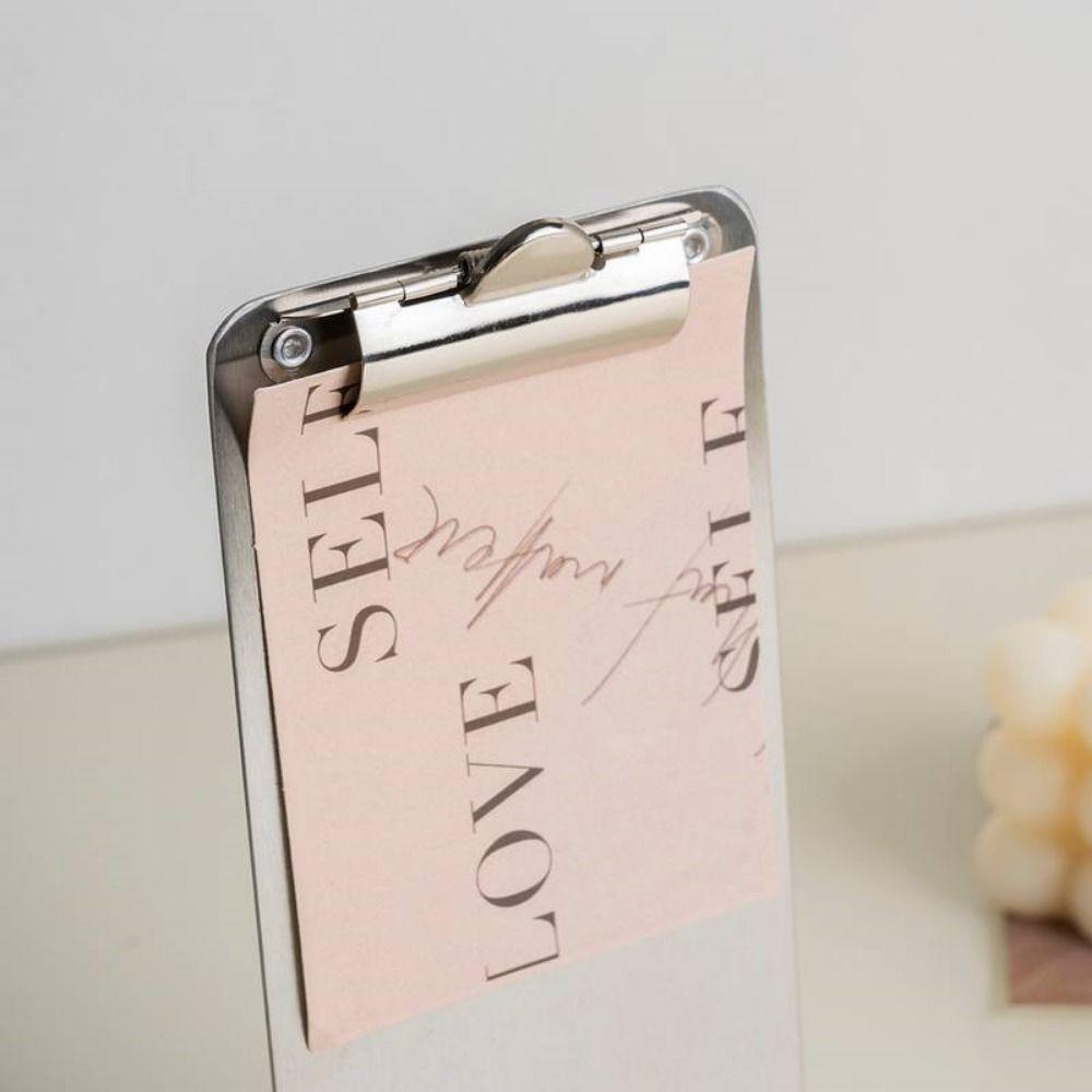 Vertical Design Menu Clips Metal Hard Plate Vertical Clipboard Cafe Application