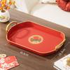 Red Wedding Tea and Candy Tray for Engagement Ceremony