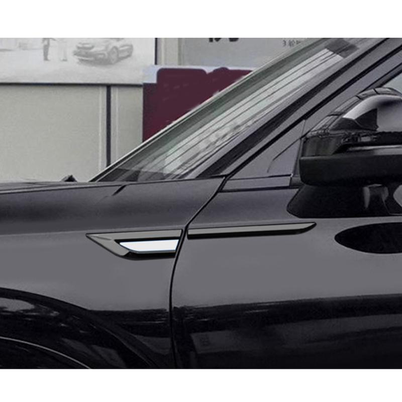 Car Stainless Steel SUV Body Front Door Side Fender Trim Emblem Sticker Cover Accessories Badge Strip Stripe Decal Decor