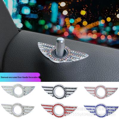 Universal Mini Car Door Handle & Window Wing Rhinestone Sticker Set