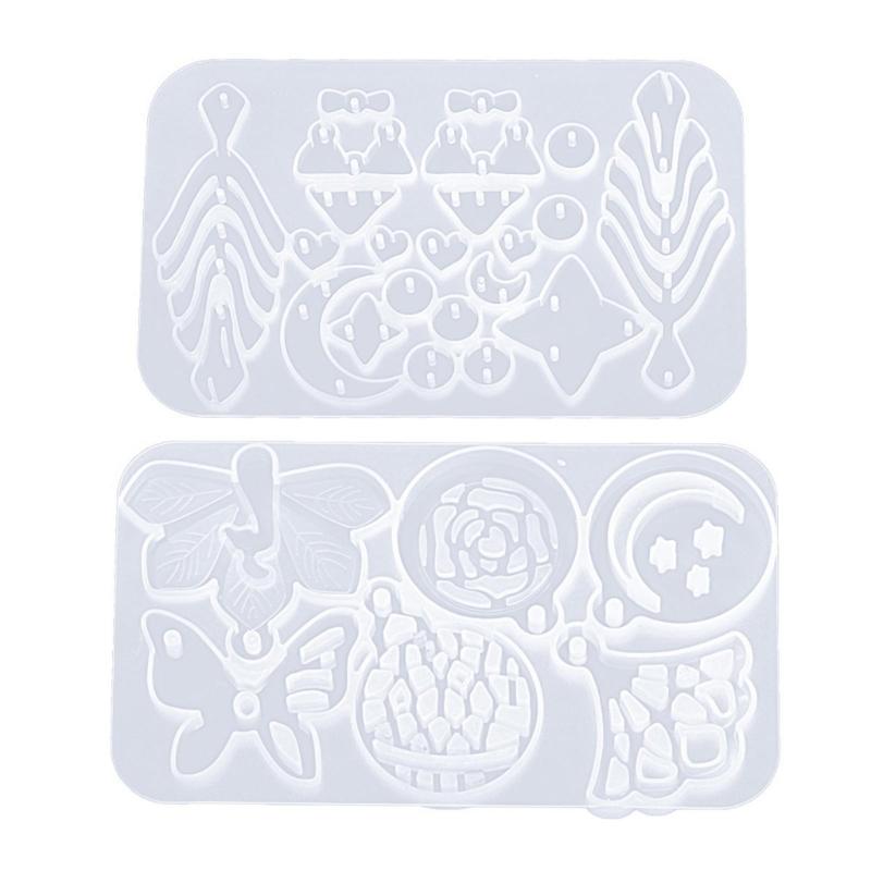 Food Safe Silicone Star Moon Pendant Mold Sturdy Silicone Accessories Mold For Handmade Earrings And Necklaces