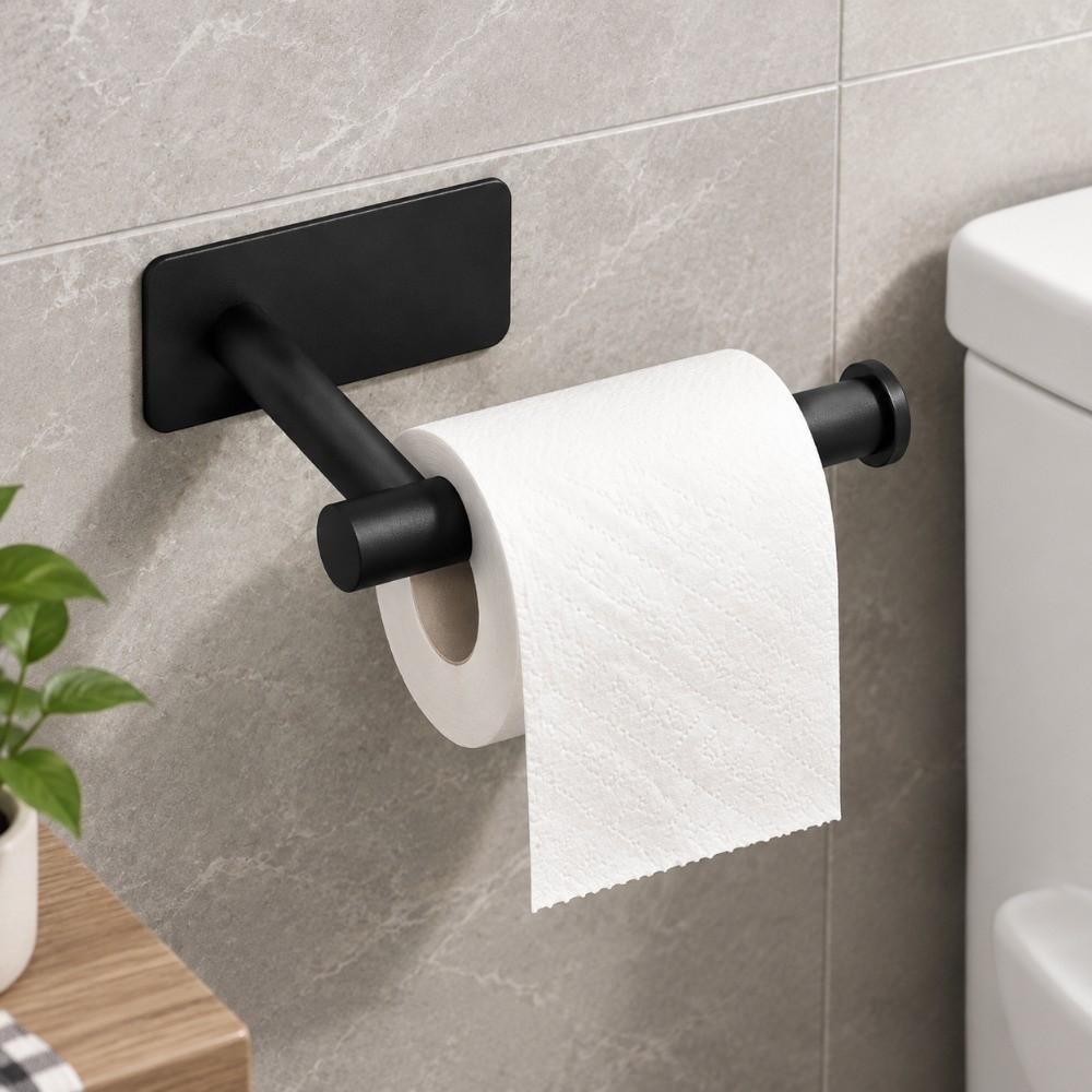Self Adhesive Toilet Paper Holder Waterproof Roll Paper Organizer Paper Towel Holder  Kitchen