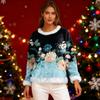 Women's Casual Fleece Sweatshirt  Long-Sleeve Round  Neck Casual Comfortable Loose-Fit Lightweight Women's Flannel Sweatshirt