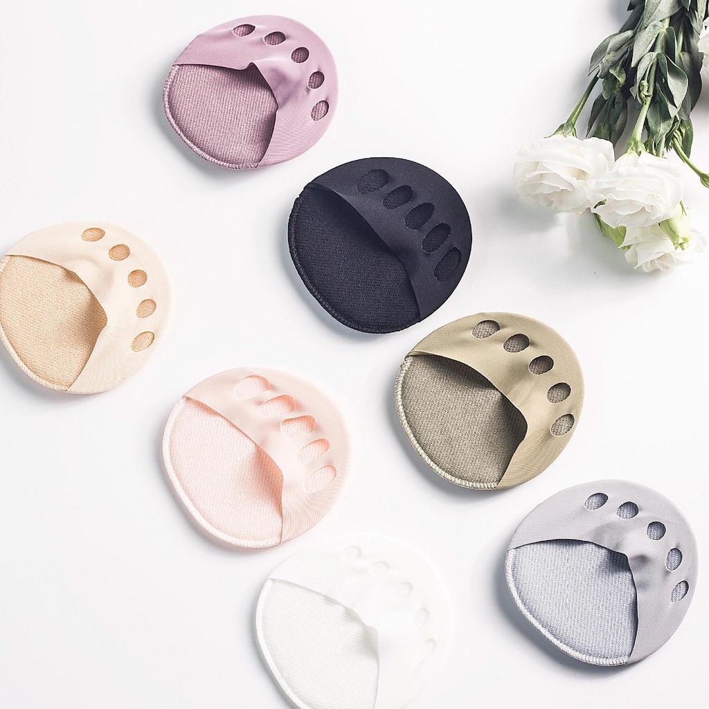 Shock-Absorbing Fingerless Socks: Pain-Proof Invisible Forefoot Pads for High Heels
