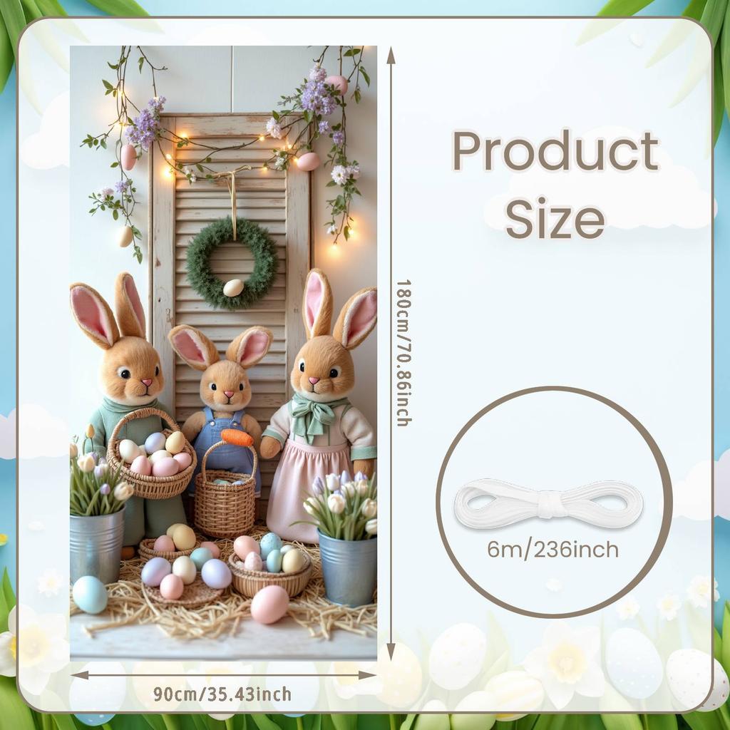Bunny Celebration Display Pink Polka Dots Rabbit Background Easter Display Cartoon Easter Decor Banner For Holiday Gift Holiday