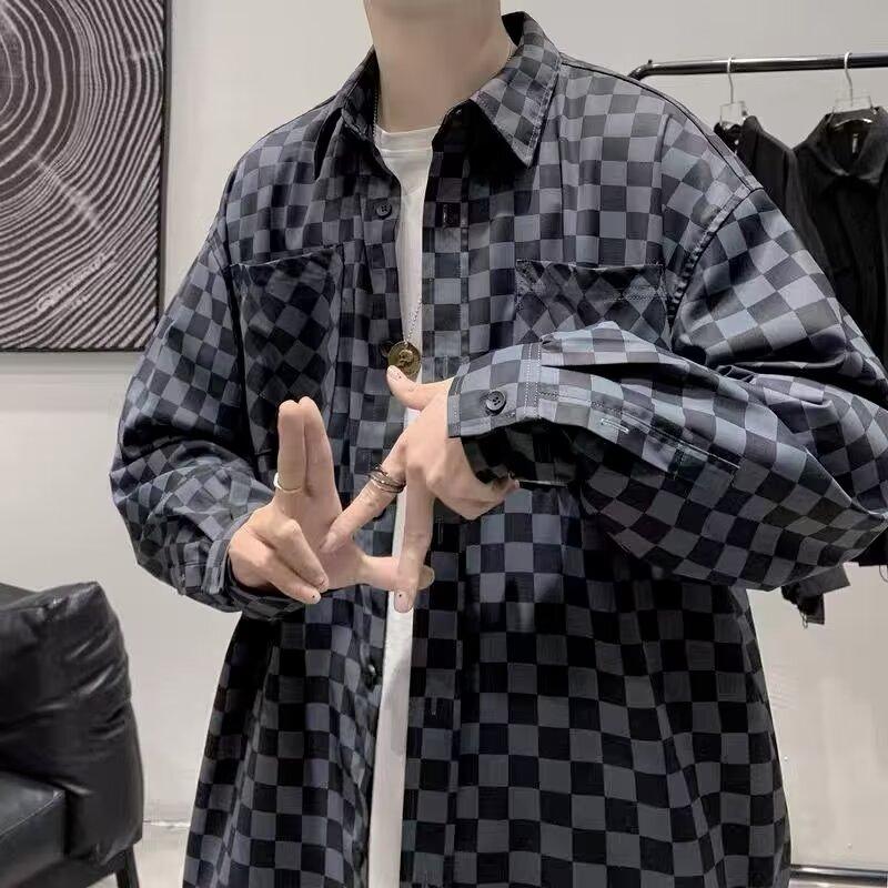 2024 Casual Long Sleeved Shirt Ins Loose Shirt Men'S Summer Trend Versatile Casual Jacket