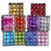 24 Pcs/Set Decorative Xmas Bauble Delicate Balls Decorations Xmas Tree Pendants
