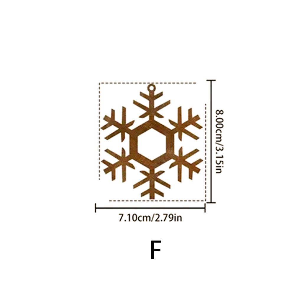 Custom Faux Rust Metal Snowflake Christmas Ornament