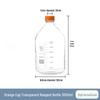 Shuniu High Borosilicate Glass Reagent Bottle with Orange Cap, 3000ml