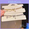Asymmetrisches Zirkon-Schmetterlings-Charms-Armband im koreanischen Stil mit Zirkonia zum Verschenken