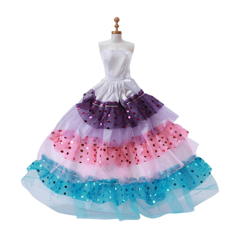 1 Set Of Handmade Fashion Princess  Dresses Clothes For Dolls With A Height Of 30cm (without Dolls)