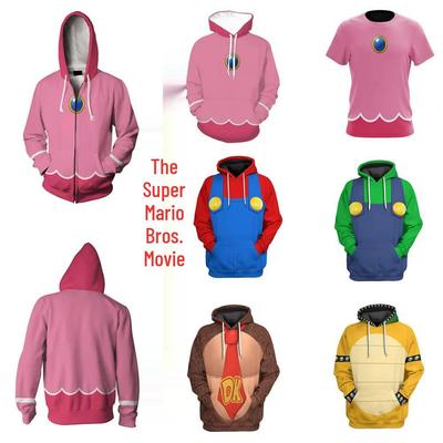 Super Mario Bros. 3D Digital Print Pullover Hoodie for Men