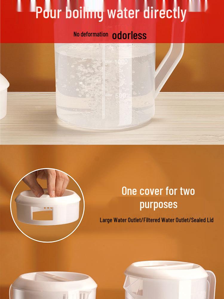 Large Capacity 5L Cold Water Pitcher, High Temperature Resistant, with Measuring Scale – Ideal for Milk Tea Shops and Tea Brewing.