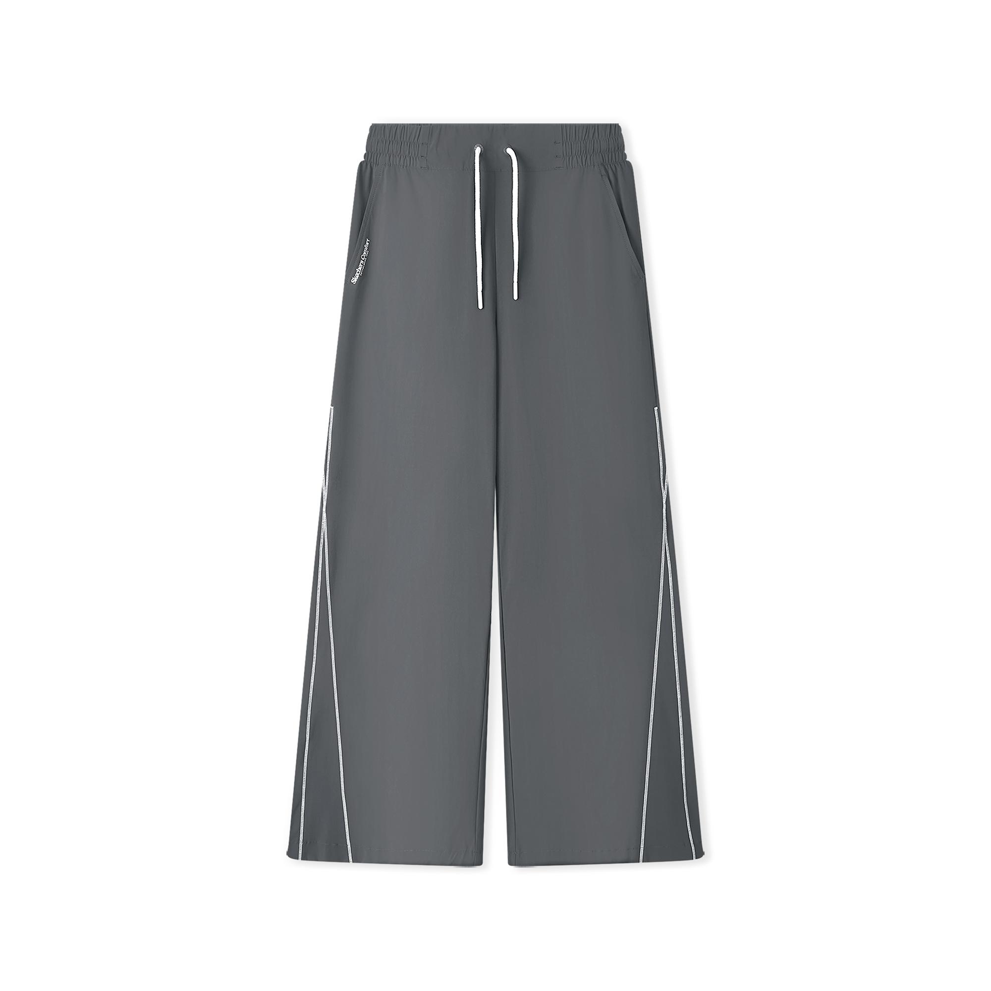 Skechers Godri Comfortable Breathable Versatile Quick-Dry Loose Wide-Leg Casual Pants Women bottoms Smoky-Gray L225W080-013P M