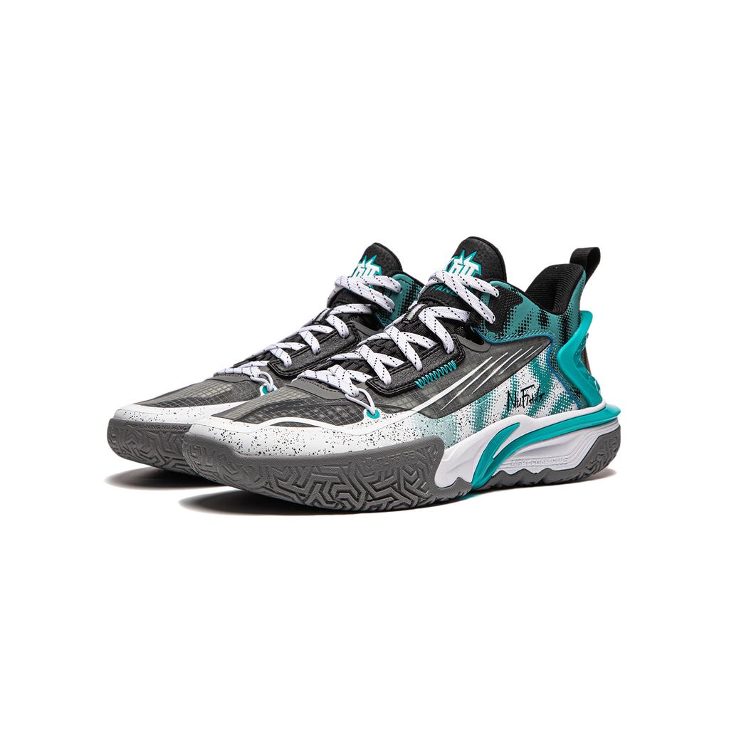 Li Ning Kids Rebound Wear-Resistant Non-Slip Supportive Stable Basketball Shoes Kids basketball shoes Green YKBU068-41