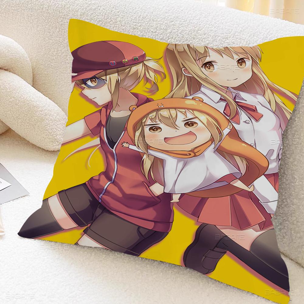 Himouto Anime Umaru Chan Cushion Cover Inches Farmhouse Decor Home Throw Pillow Covers For Couch Decorations
