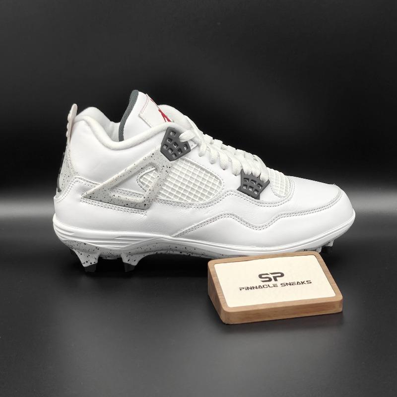 Jordan 4 Retro TD Cleat 'White Cement' HQ0207-106 Men's Size Ship Now