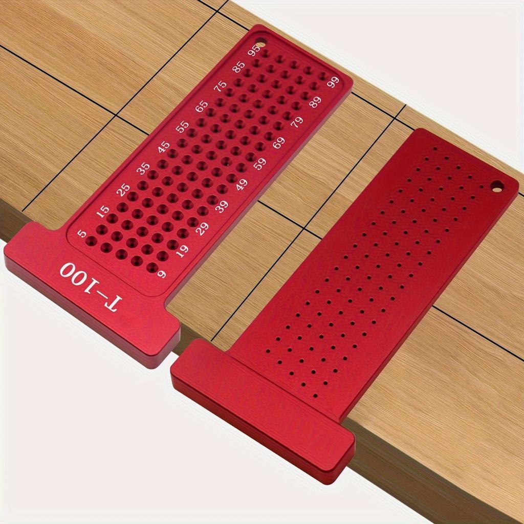 Woodworking Scribe, Metric 100MM Precision T-Ruler, 4 Inch Precision T-Ruler,, Aluminum Alloy Pocket RulerMarking