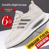Men's 2025 Hong Kong Style Height-Boosting Mesh Sneakers - Breathable White Casual Athletic Shoes