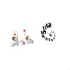 Elephant Family Figurines And Creative Arabic Numbers Wall Clock Sculptures for Stylish Home Office