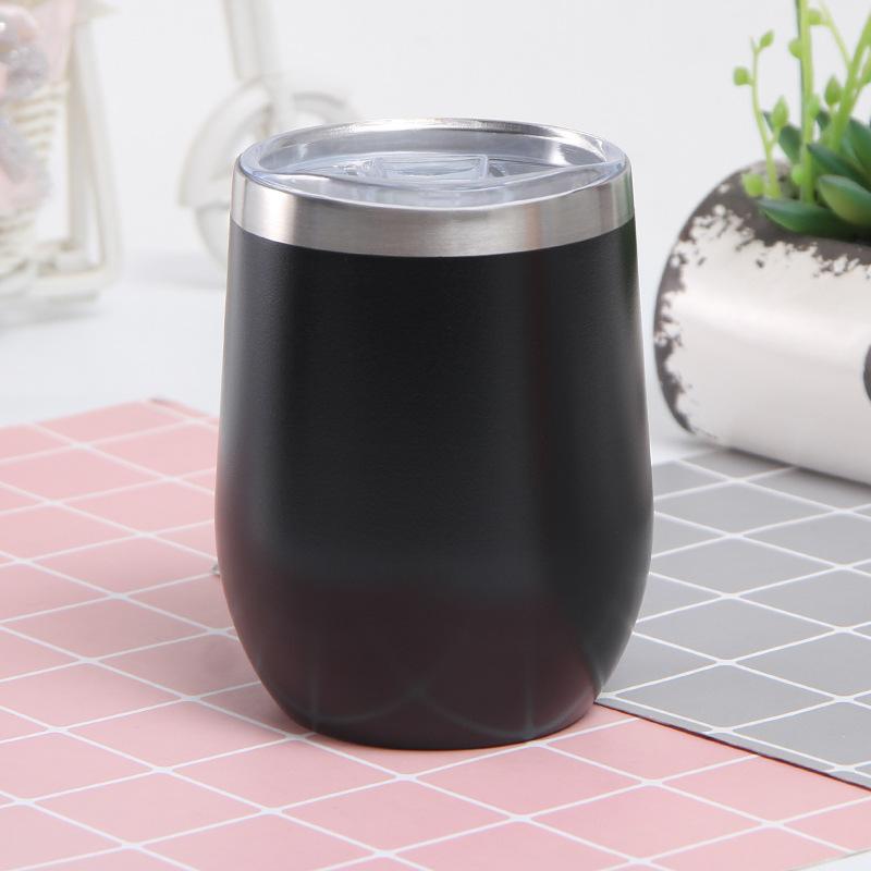 Cupă cu coajă de ouă, din oțel inoxidabil, în formă de U, cu vid dublu, cu burtă, cadou pentru pahar de vin roșu